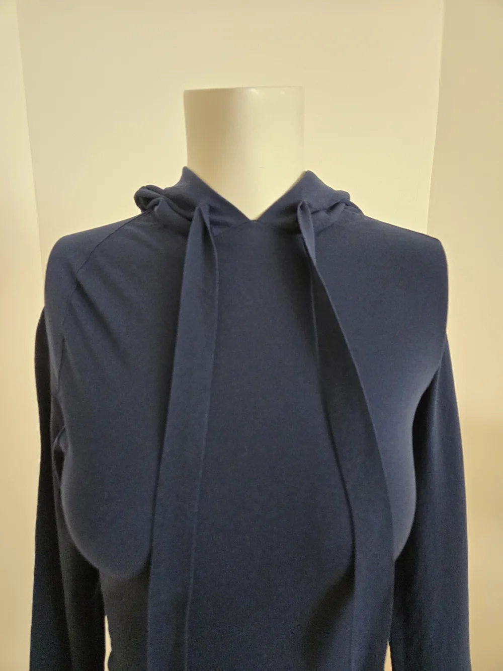 Brand New With Tags Tory Burch Nylon Navy Hooded Long-Sleeve Top